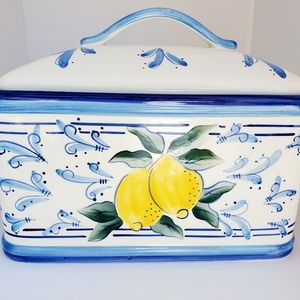 Retro Lemons Lidded Bread Box Inspirado Seattle